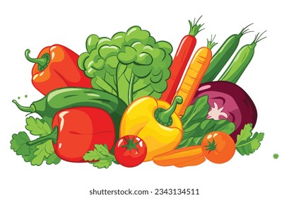 flat illustration of Vegetable vector, Vegetable drawn vector icons set , vector Vegetable 
