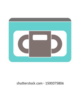 flat illustration of video tape vector icon. videotape sign symbol
