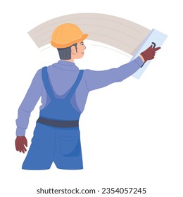 A flat illustration of wall plater 