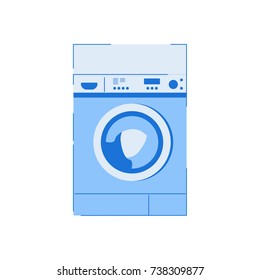 Flat Illustration of Washing Machine