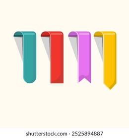 Flat illustration web colorfull ribbon