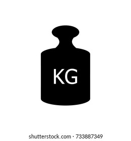 Flat illustration of weight 1 kg vector icon for web isolated on white background