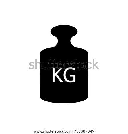 Flat illustration of weight 1 kg vector icon for web isolated on white background