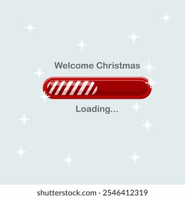 Ilustración plana bienvenida navidad cargando