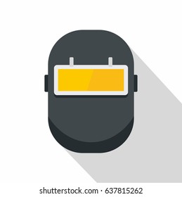Flat illustration of welding mask vector icon for web on white background