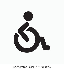 a flat illustration of wheelchair vector icon for web