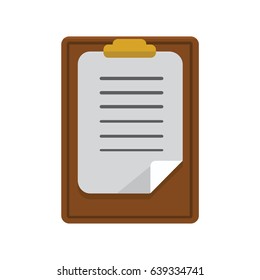 Flat illustration of a white note