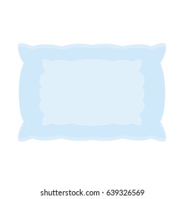 Flat illustration of a white pillow