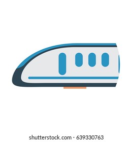 Flat illustration of a white train