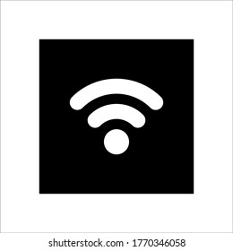 flat illustration of wifi vector icon on background