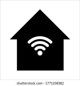 flat illustration of wifi vector icon on background