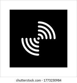 flat illustration of wifi vector icon on background