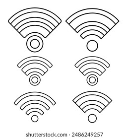 flat illustration of wifi vector icon, communication sign symbol. signal sign and symbol.