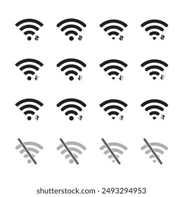 flat illustration of wifi vector icon, communication sign symbol. signal sign and symbol. Wireless icon. Wi-fi symbol set. router wireless technology. Free wireless zone. Public wifi area solid sign.