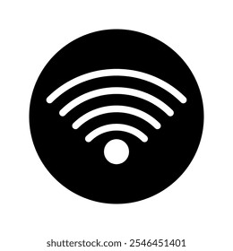 ilustração plana de wifi ícone vetorial, símbolo sinal de comunicação. sinal e símbolo. Ícone sem fio. Conjunto de símbolos Wi-fi. tecnologia sem fio do roteador. Gratuito. branco de fundo