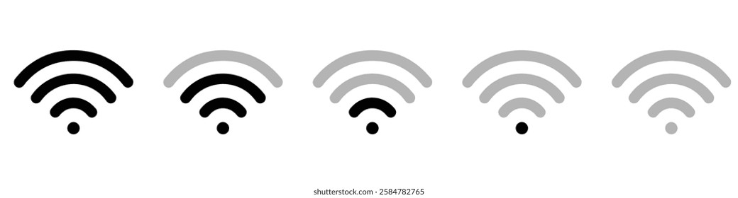 flat illustration of Wi-Fi vector icon. Wi-Fi signal difference version vector on white background