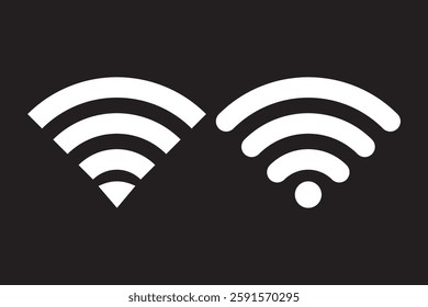 flat illustration of wifi vector icon, communication sign symbol. signal sign and symbol. Wireless icon. Wi-fi symbol set. router wireless technology. Free wireless zone. Public wifi area solid sign.