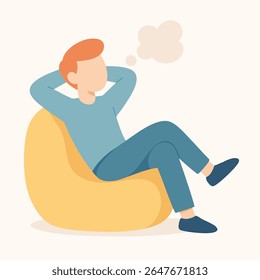 Flat Illustration Woman Working on Laptop from Home Lifestyle