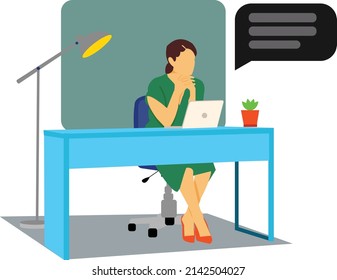 Flat Illustration Work From Home Concept
