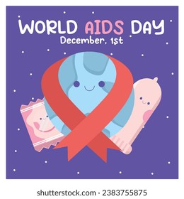 Ilustración plana para la sensibilización sobre el día mundial de la ayuda