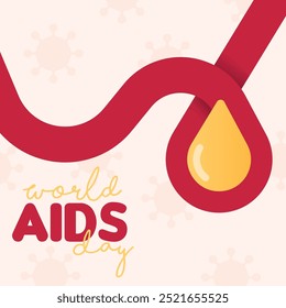 Flat illustration for world aids day awareness. World aids day awareness banner