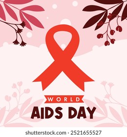 Flat illustration for world aids day awareness. World aids day awareness banner