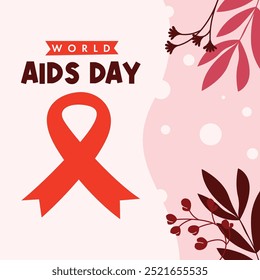 Flat illustration for world aids day awareness. World aids day awareness banner