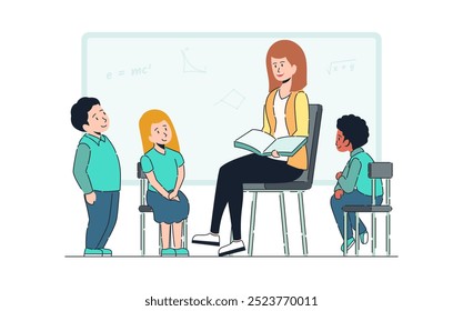 Flat illustration for world teacher's day celebration