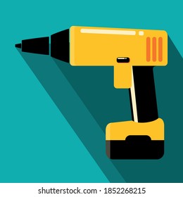 flat illustration of yellow Impact Driver