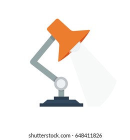 Flat illustration of a yellow lamp