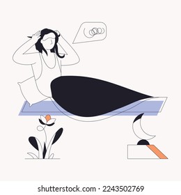 A flat illustration of yoga