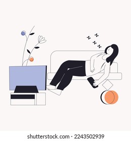 Ilustración plana del yoga
