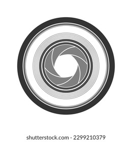 ilustraciones planas lentes de cámara en fondo blanco