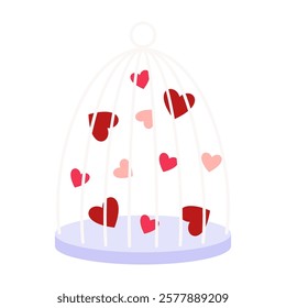 Flat illustrations of love and romance for Valentine's Day
