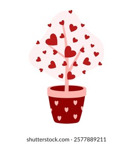 Flat illustrations of love and romance for Valentine's Day