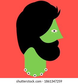 flat illustrations of people faces