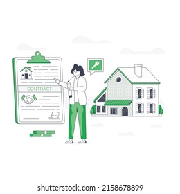A flat illustrative vector of mortgage 


