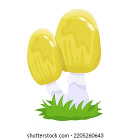 A flat illustrative vector of mushroom 