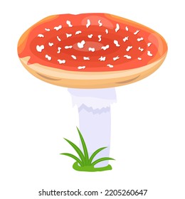 Un vector ilustrativo plano de hongos 