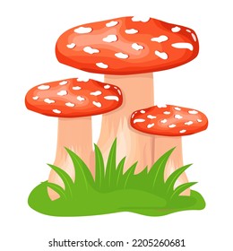 A flat illustrative vector of mushroom 