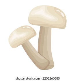 A flat illustrative vector of mushroom 