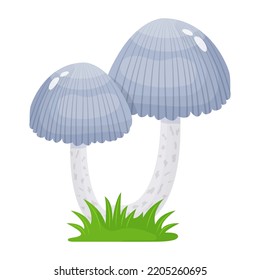 A flat illustrative vector of mushroom 