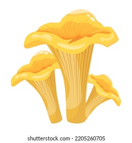 A flat illustrative vector of mushroom 
