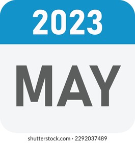 Flat illustrator of 2023 calendar with months