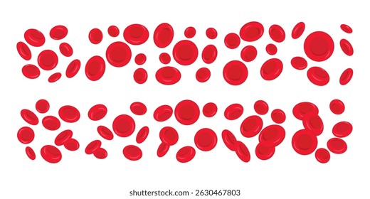 Glóbulos rojos ilustrador plano