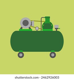 Flat ilustrasi vector of air compressor