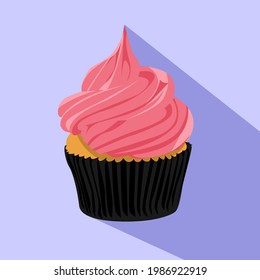 Flat ilustration of cake,include file editable