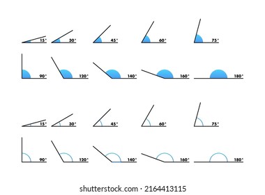 Flat image with angle degree for concept design. Flat illustration