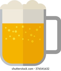 Flat image of beer mug