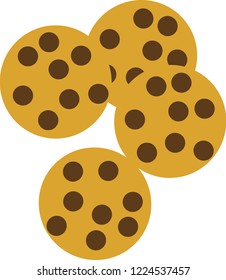 flat image of cookies on a plain white background